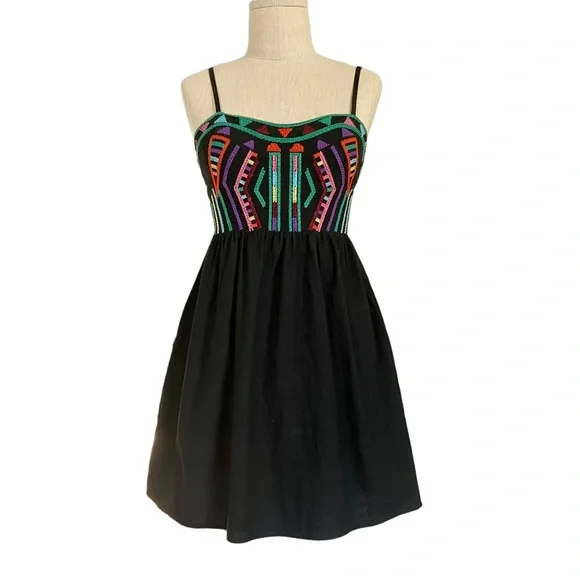 Urban Outfitters | Dresses | Urban Outfitters Colorful Aztec Embroidered Black Staring At Stars Mini Dress 4 | Poshmark Urban Outfitters | Dresses | Urban Outfitters Colorful Aztec Embroidered Black Staring At Stars Mini Dress 4 | Poshmark